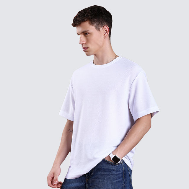 Highlander Men's Popcorn Structured Oversized T-Shirt - Buy at