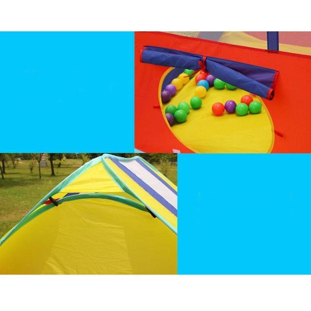 Toyshine Foldable Children's Tent House - Indoor & Outdoor Playhouse in Multicolour