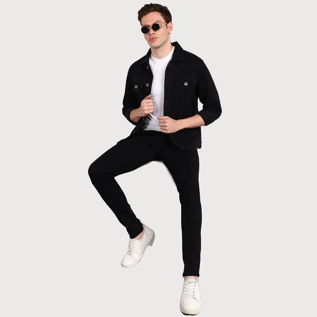 Buy Urbano Fashion Men's Jeans Slim Fit Stretchable | Black | 36