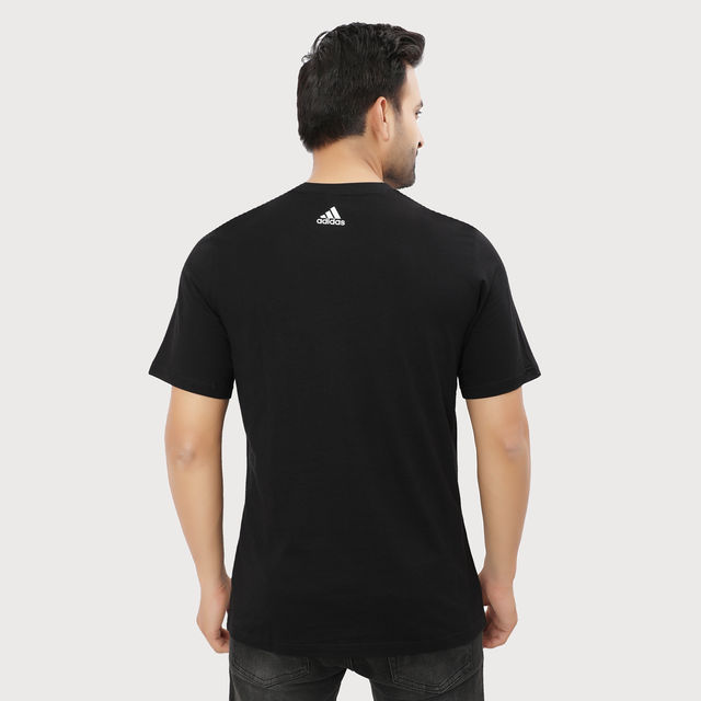 Adidas Men's Solid Black T-Shirt - Buy at ₹799 Online | Instant