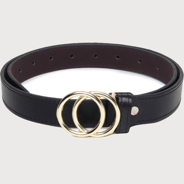 Buy Kaezri Artificial Leather Black Belt for Women | Kata women oo