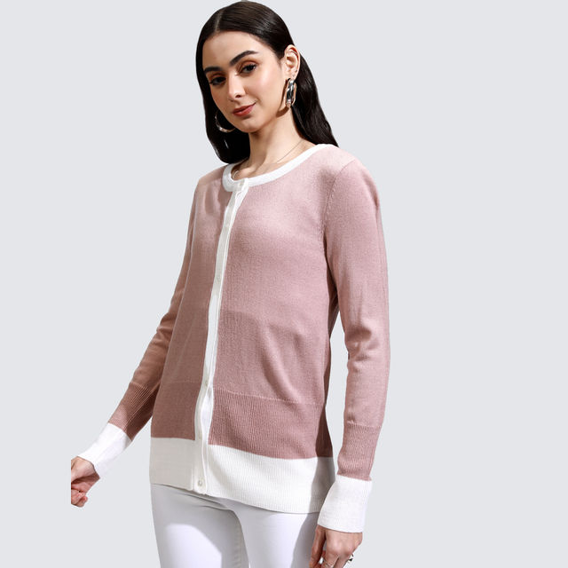 Tokyo Talkies Women's Ribbed Cardigan Casual Sweater - Buy at