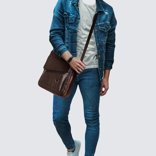 Fur Jaden Unisex Solid Vegan Leather Crossbody Bag - Buy at ₹548