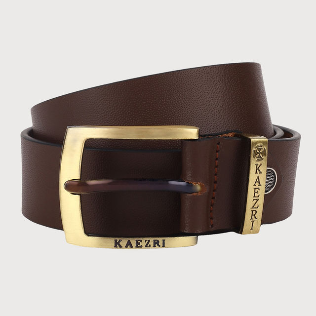 Buy Kaezri Genuine Leather Brown Belt for Men | Mono - 32 Online