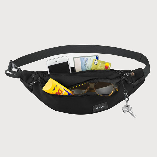 Buy Decathlon Unisex Polyester Waist Bag | Black | 2 L Online