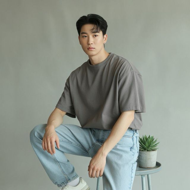 Springman Men Cotton French Terry Oversized T-shirt | Grey - XL