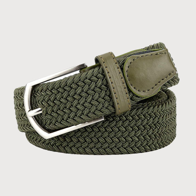 Buy Zoro Unisex Solid Woven Fabric Belt | Green - Free Size Online
