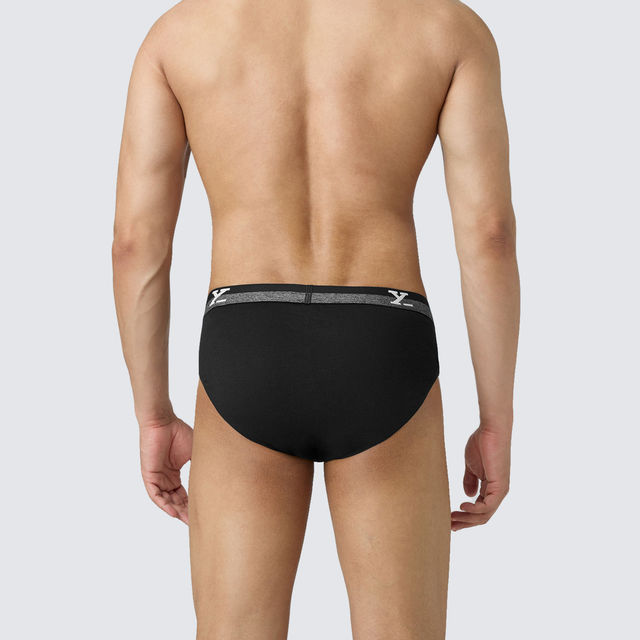 XYXX Men's Cotton Solid Briefs, Pack of 1, Jet Black - Buy at