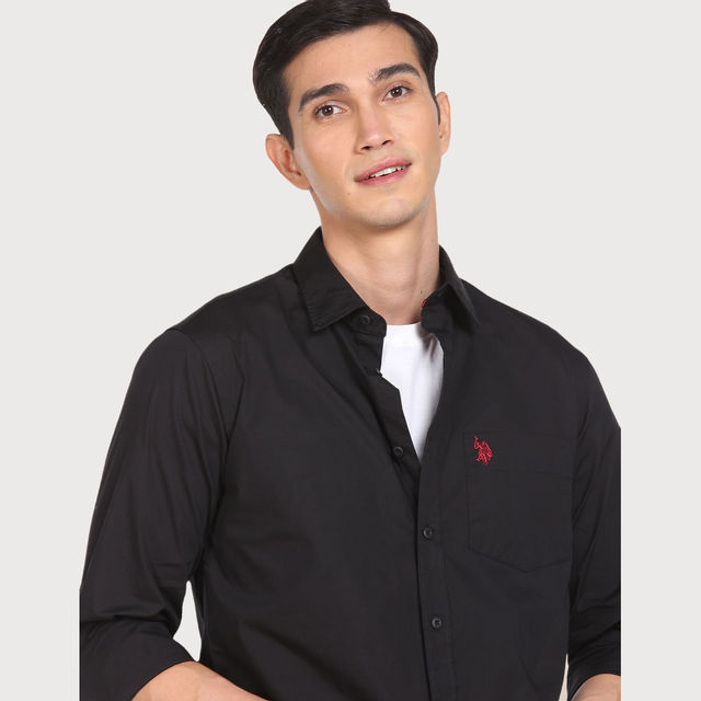 Buy U.S. Polo Assn. | Shirts | XL | Pack Of 1 | Black Online