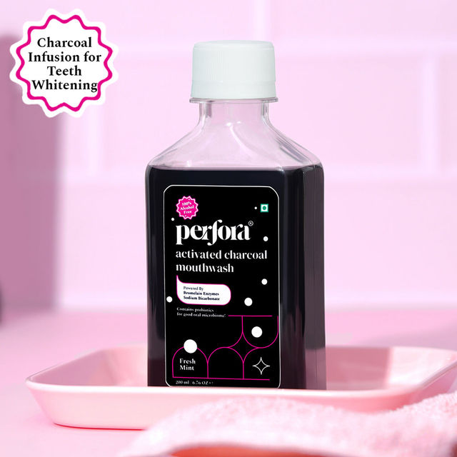 Perfora Alcohol Free Teeth Whitening Mouthwash (Activated Charcoal)