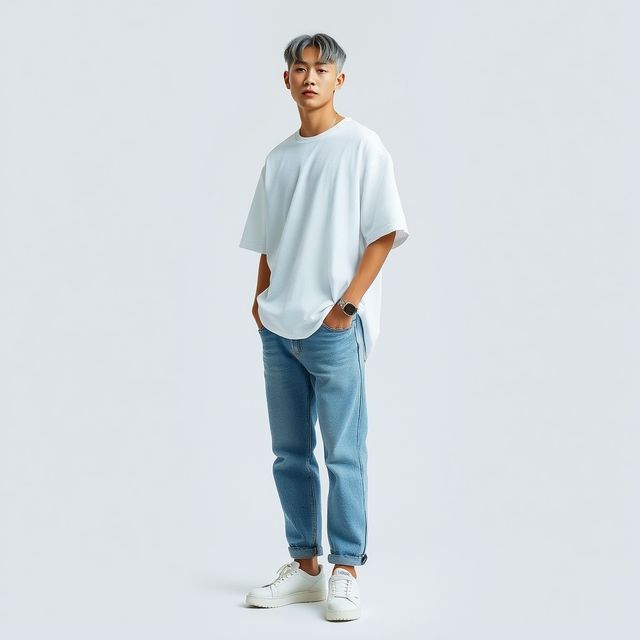 Outlaws Men's Oversized Cotton & French Terry Short Sleeve T-shirt - White | S