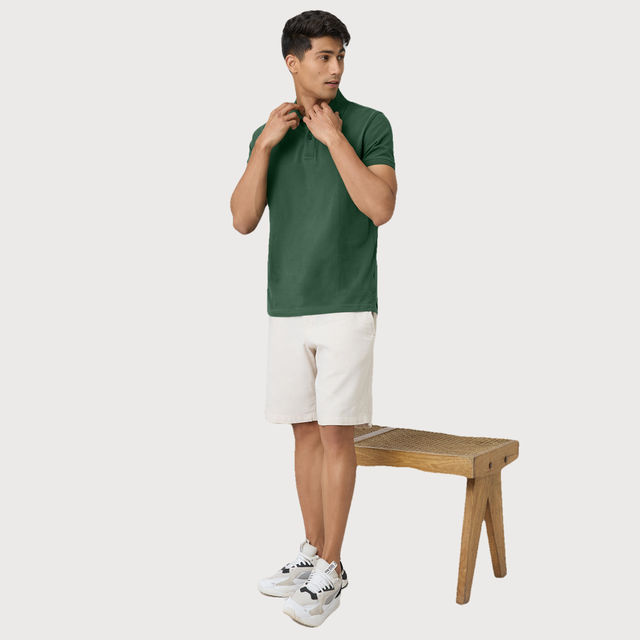 Buy XYXX Nova Polo T-shirt - Basil Green | Super Combed Cotton