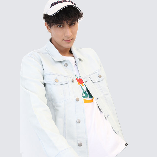 Buy Ketch Men's Washed Denim Jacket | Blue - M Online - Price