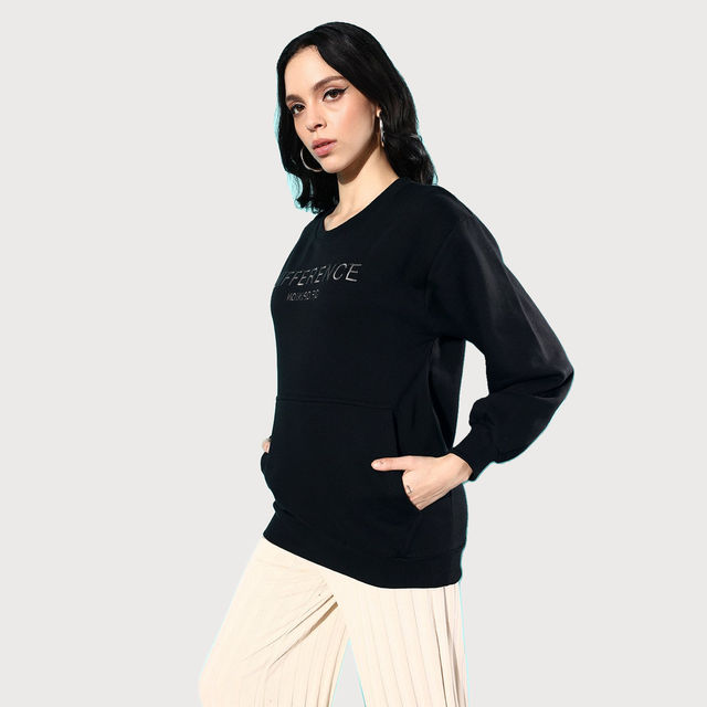 Buy Difference Of Opinion Women's Sweatshirt | Dowswt021 | Black