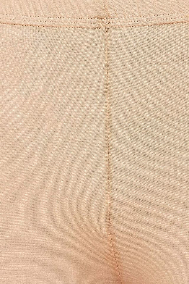 Clovia Women's Solid Cotton and Spandex Cycling Shorts | Nude - XL