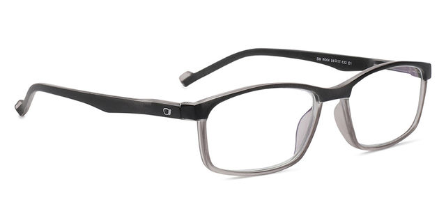 Specsmakers Unisex Solid TR90 Computer Glasses | Black and Grey - L