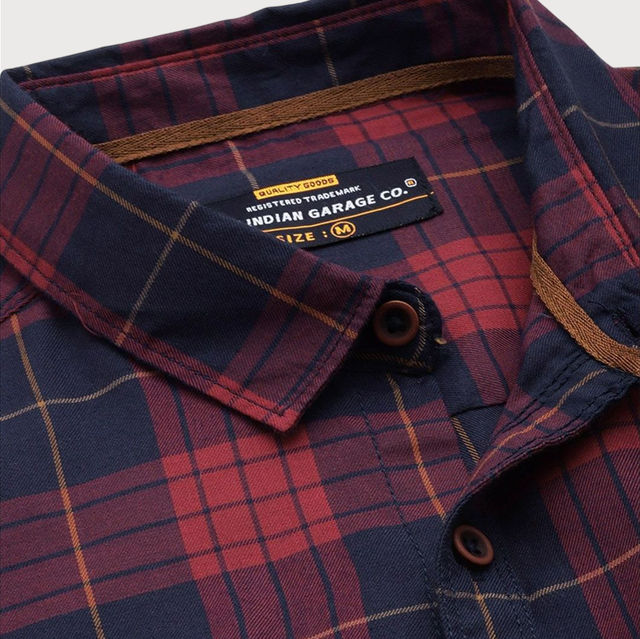 Buy The Indian Garage Co Men's Regular Fit Checkered Casual Shirt