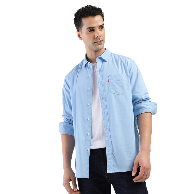 Levi's Men's 100% BCI Cotton Chambray Shirt | Sky Blue - S
