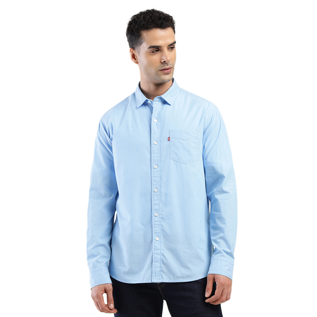Levi's Men's 100% BCI Cotton Chambray Shirt | Sky Blue - S