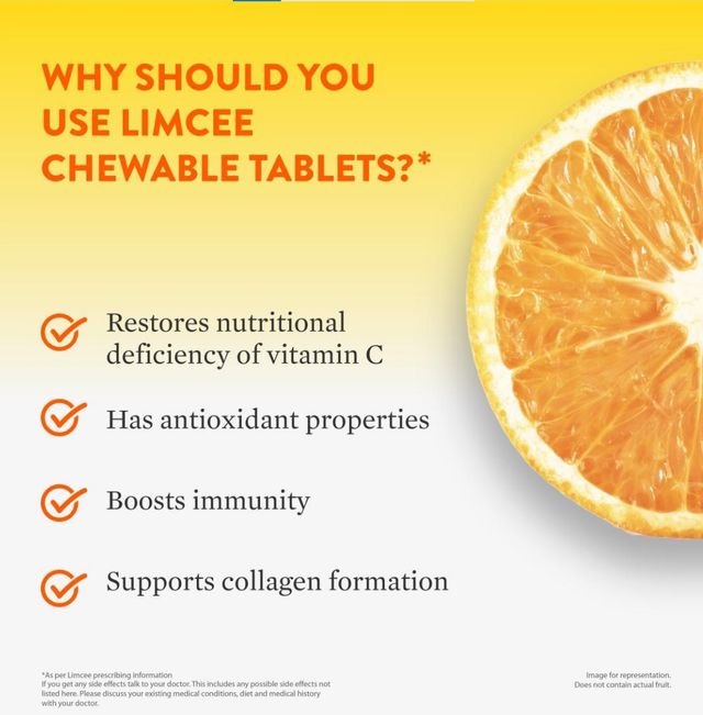 Limcee Vitamin C Chewable Orange Tablet