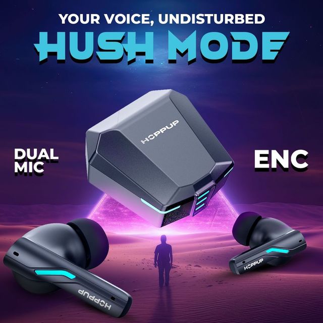 Hoppup Xo4 Gaming In Ear Earbuds With 50H Playtime -Blue