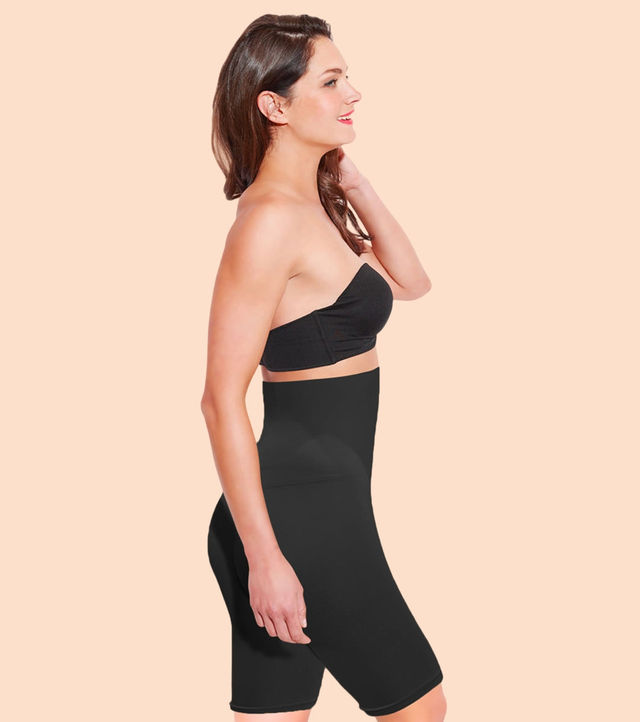 Enamor Women's TS09 Thigh Slimmer|High Waist | Black-M