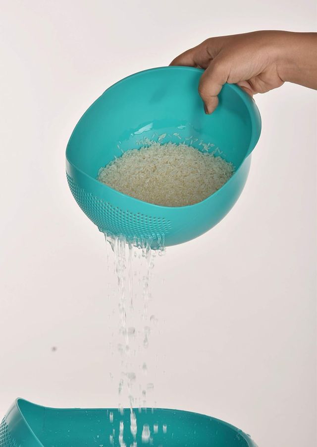 Cutting Edge Food Strainer & Colander | Washing Basket | Big | Sea Green