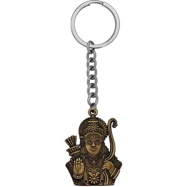 Samsidhi Pooja Lord Shree Ram Double Sided Metal Keychain|Assorted