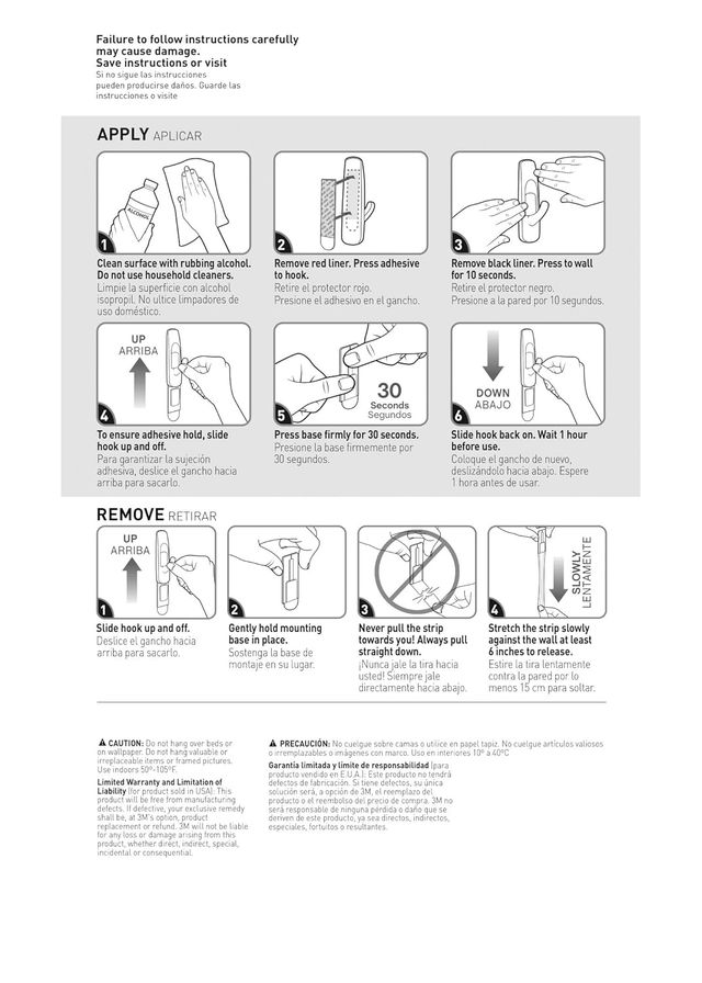 Command Adhesive Damage Free Small Hooks| Holds 450 gm | 2 Hooks| 4 Strips