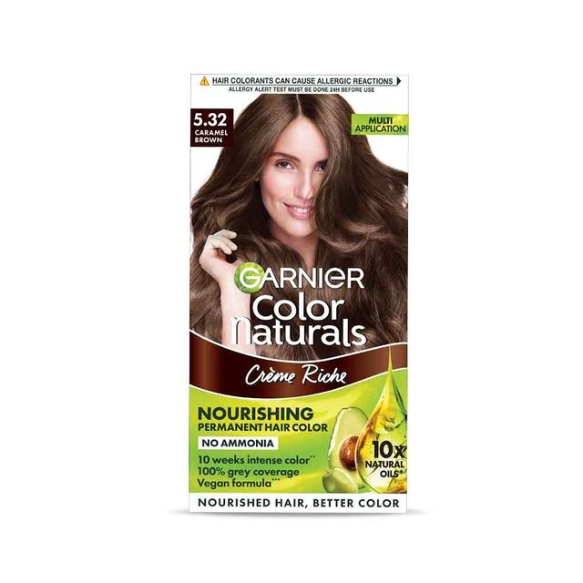 Garnier Color Naturals Creme Hair Color, Shade 5.32 Caramel Brown