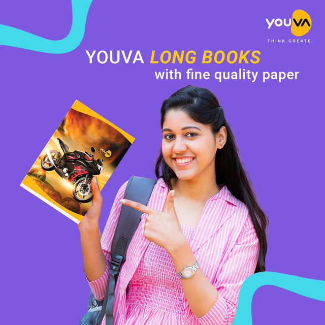 Navneet Youva Soft Bound Single Line 276 Pages Long Notebook A4 size 21 cm X 29.7 cm 1 pc Combo