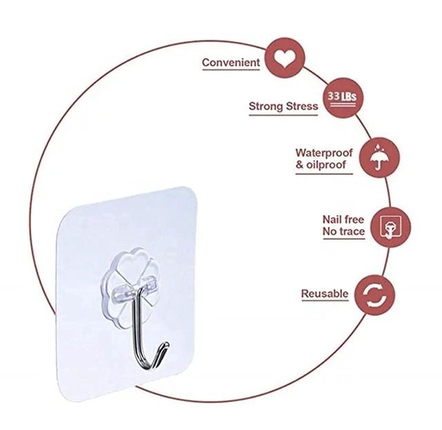 Se7En Self Adhesive Wall Hooks