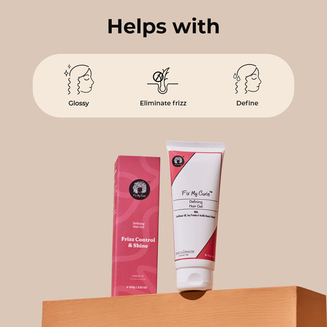 Fix My Curls Curl Defining Hair Gel |For Curly, Wavy, Hair, Silicone & Alcohol-Free Hair Gel