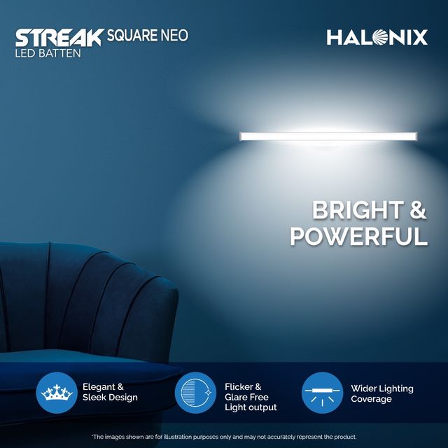 Halonix 10W 6500K Cool White 2 Ft Led Tube Light