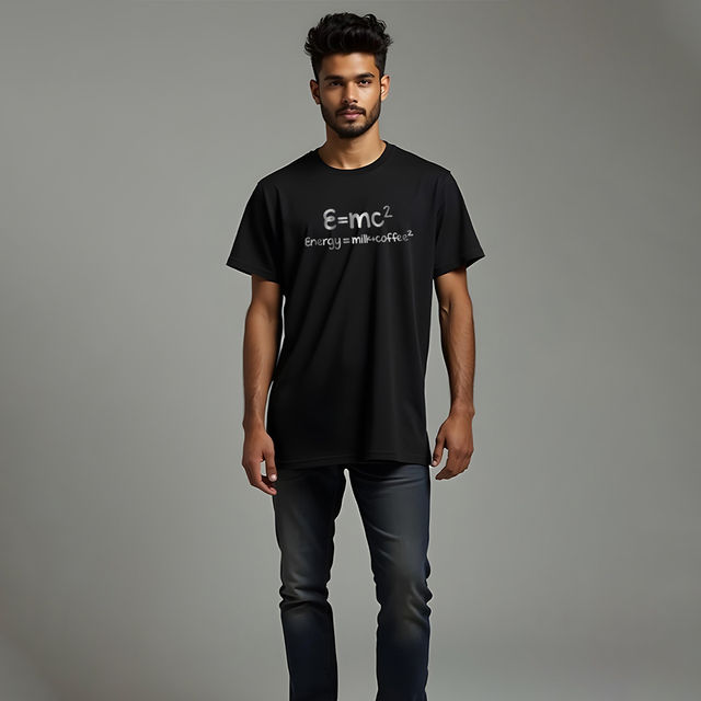 Mad Over Print Men's E Mc2 T-shirt | Black - M