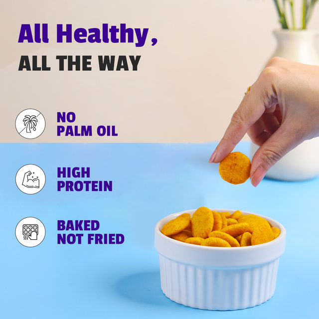 The Healthy Binge Ragi Baked Chips Cajun Spice -High Protein & Fibre 40 g Combo