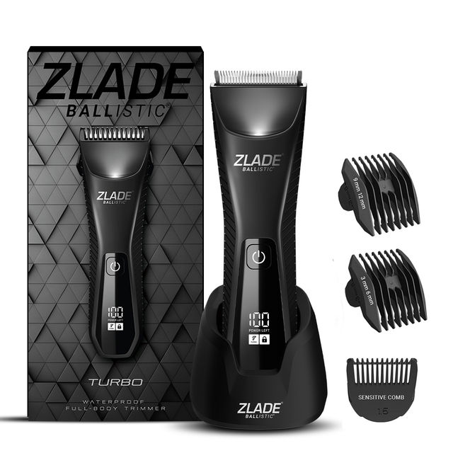 Zlade Ballistic TURBO 3.0 Full-Body Manscaping Trimmer for Men | Beard, Body & Balls