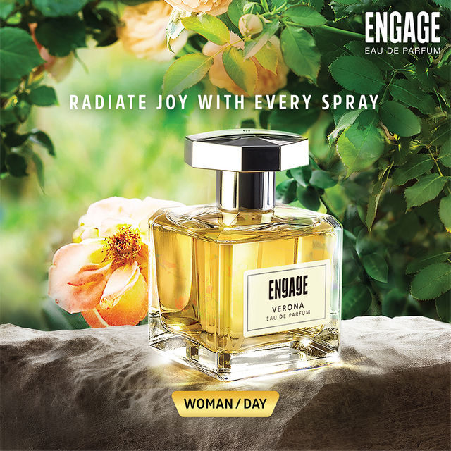 Engage Verona Perfume For Women, Citrus & Fruity, Free Tester With Pack(100ml) & Hershey'S Whole Almonds Chocolate Bar(100gms) Combo