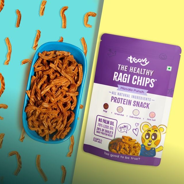 Troovy Healthy High Protein Ragi Chips (No Palm Oil, No Chemicals)