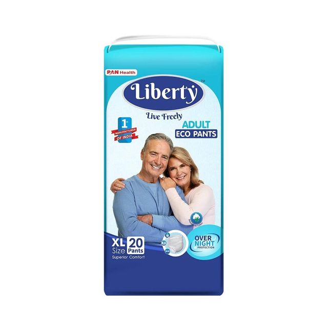Liberty Eco Adult Diaper (Pants XL, 20 Pcs , 38-65 inches)