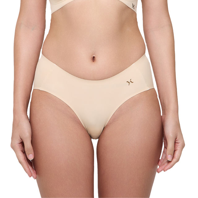 Krvvy Women's Seamless Hipster Panty | Invisible, No Elastic, Cotton Crotch & Stretch Fabric - XL