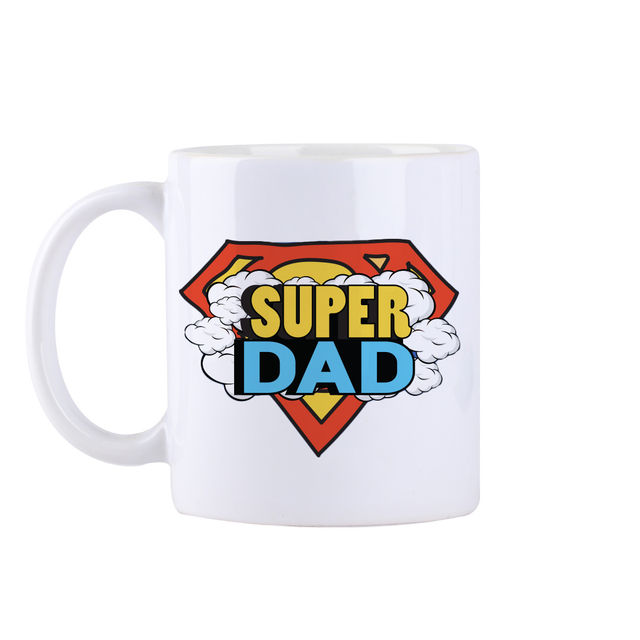 Calvadoss Unisex Canvas Belt | Upto 40 Inch | Canu-2022 | Beige (1pc) & Oye Happy Super Dad Mug (1pc) Combo