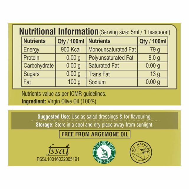 Pure Nutrition Raw Cold Pressed Virgin Olive Oil