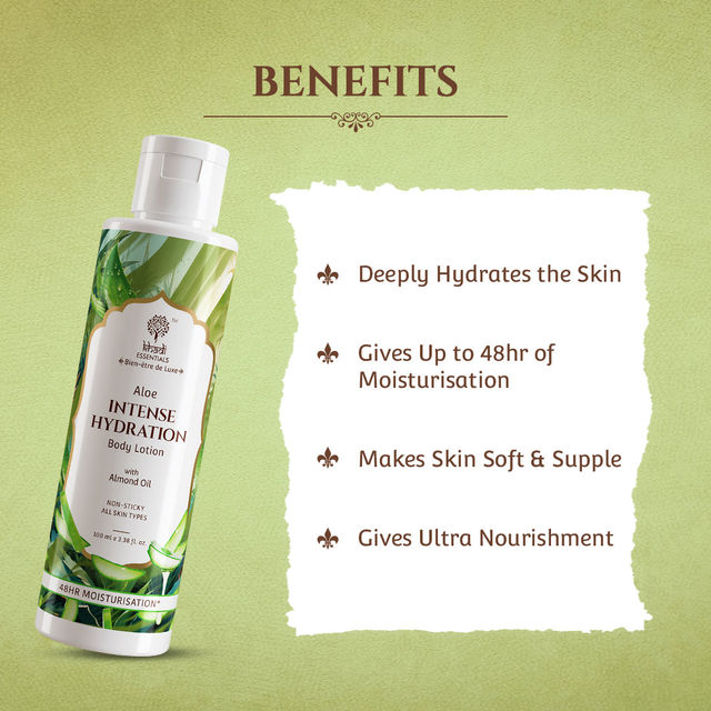 Khadi Essentials Intense Hydration Body Lotion With Aloe Vera & Almond Oil