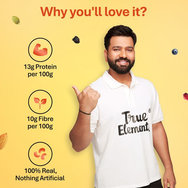 True Elements Crunchy Dark Chocolate Granola(1kg) & True Elements 7 In 1 Super Seeds Mix (250gms) Combo