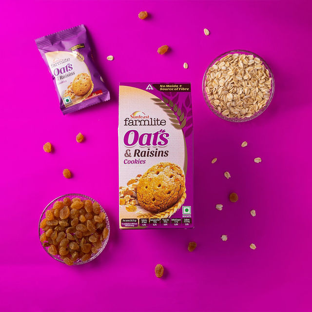 Sunfeast Farmlite Biscuit - Cookies - Oats & Raisins 150 g Combo