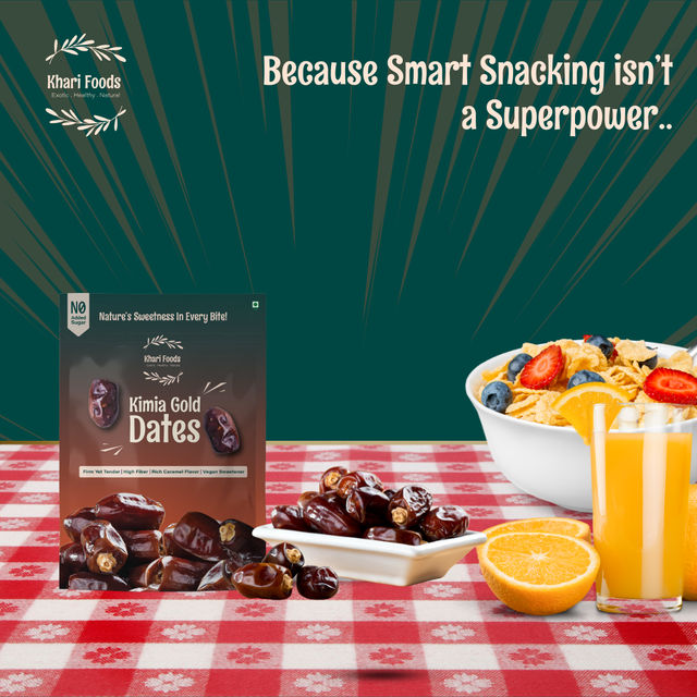Banana Robusta (500gms), Apple Red Delicious(4pc) & Khari Foods Kimera Dates(400gms) Combo