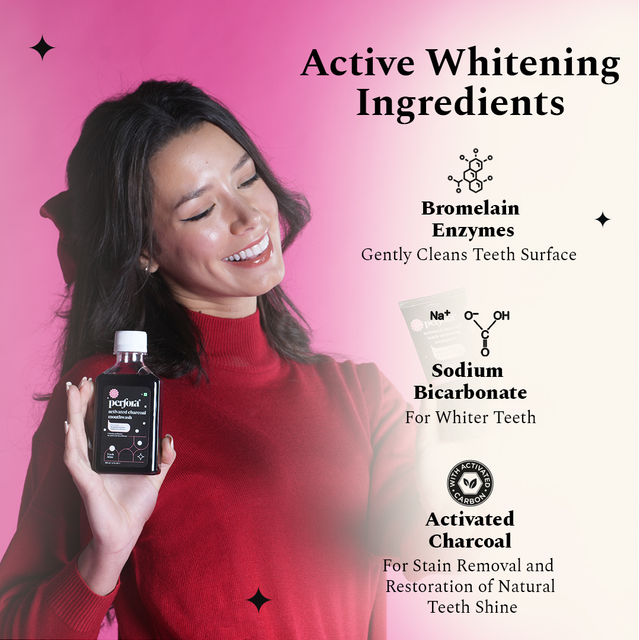 Perfora Alcohol Free Teeth Whitening Mouthwash (Activated Charcoal)