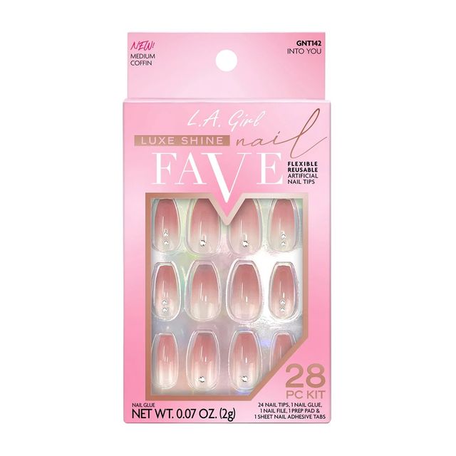 L.A.Girl Luxe Shine Nail Fave Artificial Nail Tips | Into You - 28 Pcs Kit
