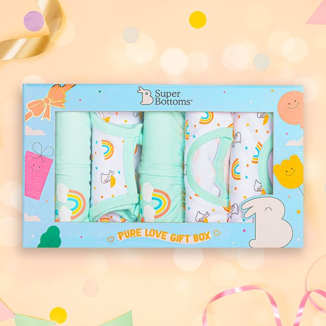 Super Bottoms Love Baby Gift Set For Kids | Multicolour | 0 - 6 months
